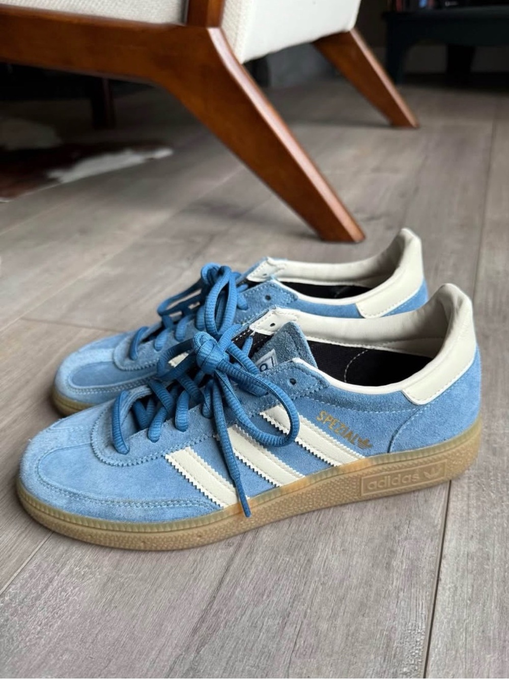 adidas handball spezial core blue and cream white